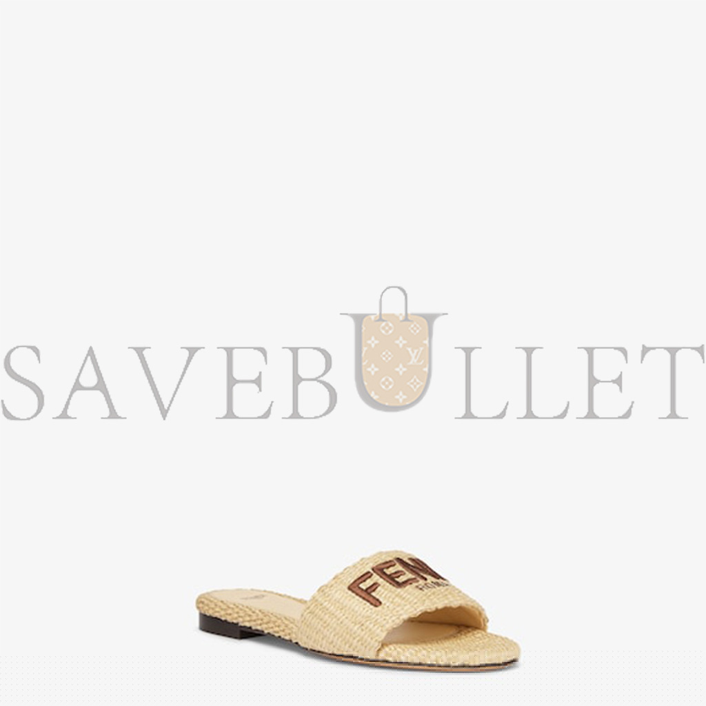 F**di signature natural raffia slides 8r8092aorgf1p8s